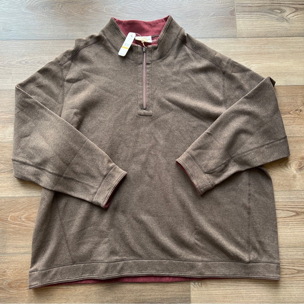 Tommy Bahama Brown Zip Up Sweater